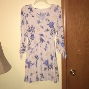 Floral cold shoulder dress